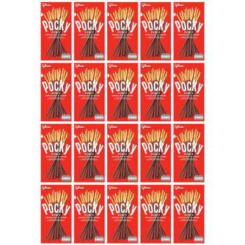 20PK Glico Pocky Dipped Stick Biscuit Snack 47g - Chocolate