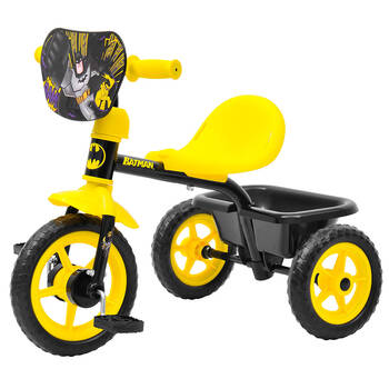 Batman Kids Black Trike Ride On w/ Toy Bucket 3y+