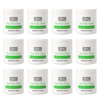 12PK XBC Aloe Vera Cream Moisturising Body Lotion For Dry Irritated Skin 500ml