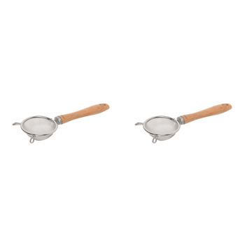 2PK Wiltshire Beechwood Handle Hand Mesh Sieve Bakeware Tool