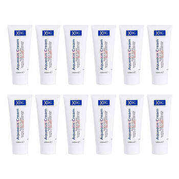 12PK XBC Aquenous Cream Moisturising Lotion Relief For Dry Skin 100ml Fragrance Free