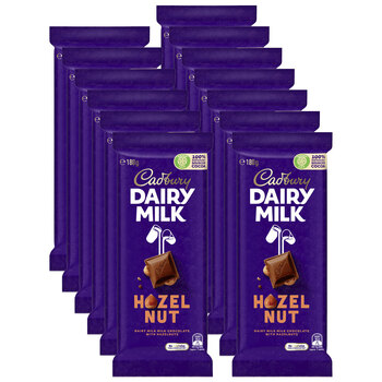 13pc Cadbury Dairy Milk Hazelnut 180g Chocolate Confectionery