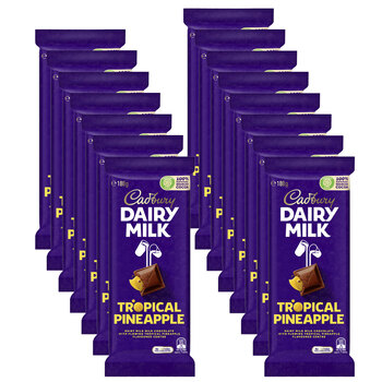 15pc Cadbury Dairy Milk Tropical Pineapple 180g Chocolate Confectionery