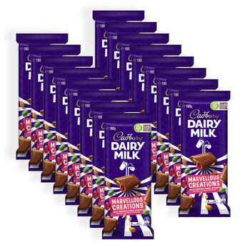 16pc Cadbury Marvellous Creations Jelly Popping Candy Beanies Chocolate Bar 190g