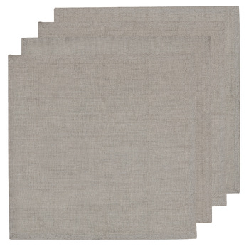 4pc Ladelle Premium Lina Cotton/Linen Table Napkin/Serviette 45x45cm Flax