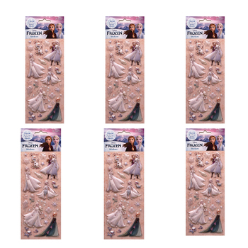 6x 3PK Frozen 2 Kids/Children Bubble & Fun Sticker Sheets 3y+