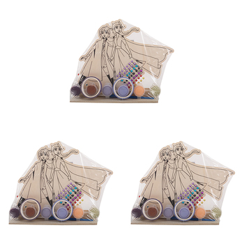 3PK Frozen 2 Wooden Paint & Decorate Your Own Activity Kit Kids 3y+
