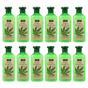 12PK XHC Natural Organic Hemp Shampoo For Sleek & Shiny Hair 400ml Paraben Free