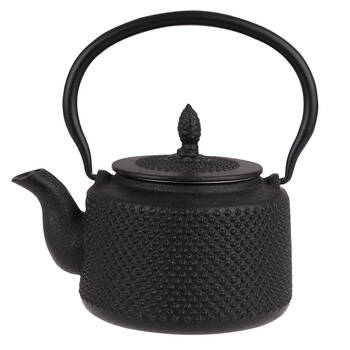 Teaology Traditional Japanese Design Durable Cast Iron Teapot 850ml Black