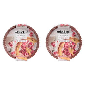 2PK Wiltshire Rose Gold Non-Stick Quiche & Tart Pan 24cm