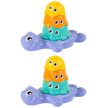 2PK Playgro 123 Stack Me Seal Baby Bath Water Toys 9m+