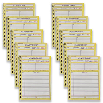 10pc Spirax 556 Delivery Book Spiral Writing Notebook 50-Pages
