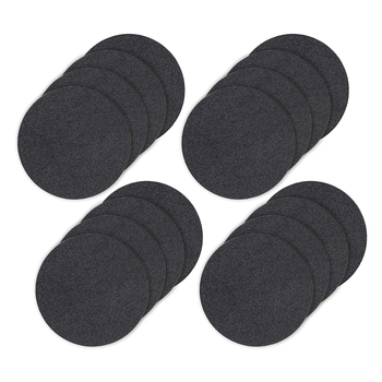 4x 4pc Ladelle Hugo Vinyl Round Drink Coasters 10cm Black