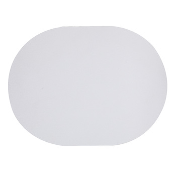 4pc Ladelle Hugo Oval White Vinyl Kitchenware Placemat/Table Mat 33x44cm