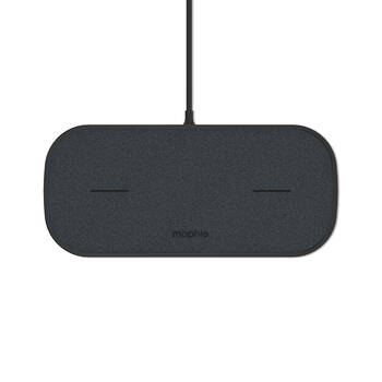 Mophie Dual Wireless Charging Pad Fabric Universal Wireless Charger - Black