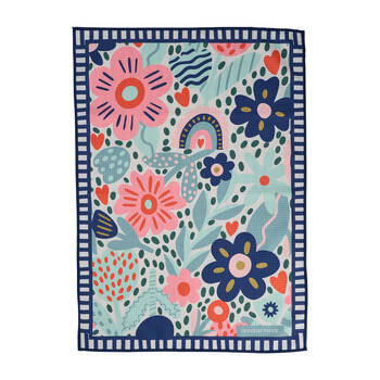 Annabel Trends Waffle Microfibre Tea Towel Rectangular 50x70cm Garden Love