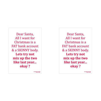 2PK Annabel Trends Christmas Cotton Tea Towels - Fat Skinny