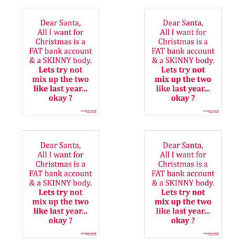 4PK Annabel Trends Christmas Cotton Tea Towels - Fat Skinny