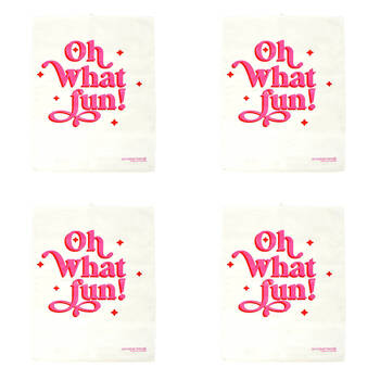 4PK Annabel Trends Cotton Tea Towel 50x70cm - Christmas Oh What Fun