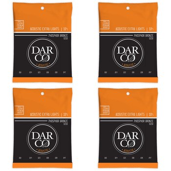 4PK Martin Guitar D210 Darco Acoustic String 80/20 Phosphor Bronze Extra Light