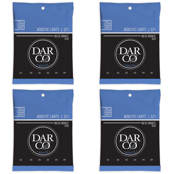 4PK Martin Guitar D520 Darco Acoustic Instrument String 80/20 Bronze Light