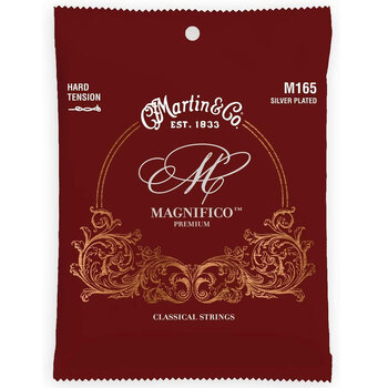 Martin Guitar M165 Magnifico Guitar String Silver Plated Hard Tension