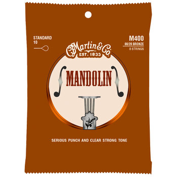 Martin Guitar M400 Mandolin Strings 80/20 Bronze Light Gauge