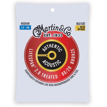 Martin Guitar MA150T Authentic Acoustic String Treated 80/20 Bronze Medium