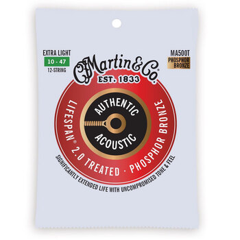 Martin Guitar MA500T Authentic Treated 12 Strings 92/8 Phosphor Extra Light