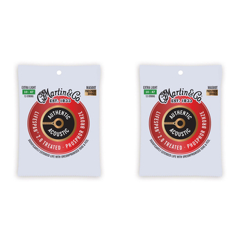 2PK Martin Guitar MA500T Authentic Treated 12 Strings 92/8 Phosphor Extra Light