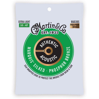 Martin Guitar MA530S Authentic Silked Strings 92/8 Phosphor Bronze Extra Light