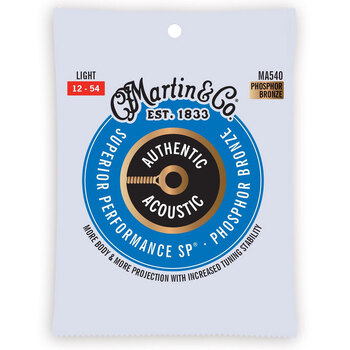 Martin Guitar MA540 Authentic Instrument String 92/8 Phosphor Bronze Light
