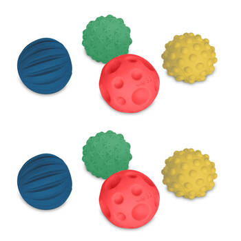 2x 4pc Edushape Sensory Push & Roll Inflated Ball Kids Play Toy 10m+