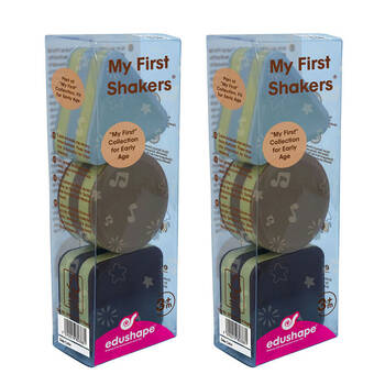 2x 3pc Edushape My First Shakers Shape Boho Chic Baby Educational Toy 6m+