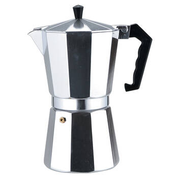 Casabarista Classic Aluminium 6 Cups Espresso Coffee Maker Moka Pot Silver
