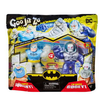 2pc HGJZ Heroes Of Goo Jit Zu DC Arctic Armor Batman/Mr Freeze Kids Toy 4y+