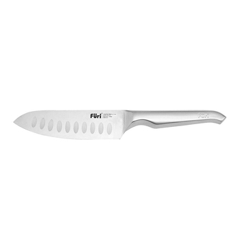 Furi East/West Japanese Steel Santoku Knife Small Grip Silver 13cm Blade