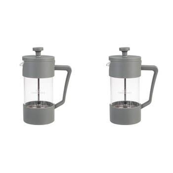 2PK Casabarista Oslo Accent Stainless Steel Coffee Plunger 3 Cup 350ml Eucalypt