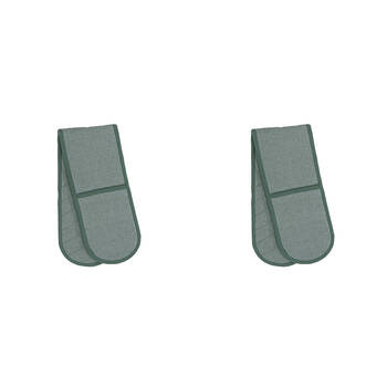2PK Eco Ladelle Recycled Leaf Double Oven Mitt Heat Resistant Kitchen Glove