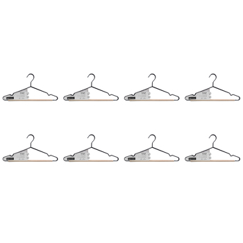 24pc Boxsweden Hangit Toska Metal/Wood Clothes Hanger 42cm - Black
