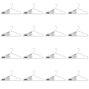 48pc Boxsweden Hangit Aluminium Clothes Hangers 41cm - Silver