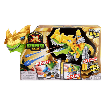 Treasure X Dino Gold Dino Dissection Battle Rex Kids/Childrens Toy 5y+