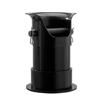Crema Pro Knock Bin Commercial Coffee Grinds Tamper Tube 315mm - Black