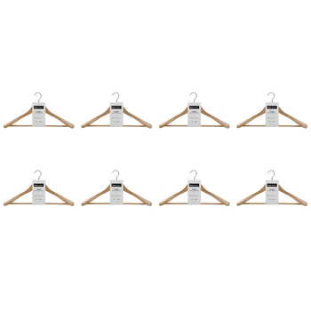 8PK Boxsweden Hangit Wooden Coat Hanger 45cm - Natural