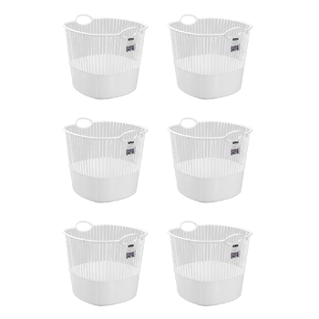6x 2pc Boxsweden 36L Laundry Tote 45x42cm w/ Handle - Assorted