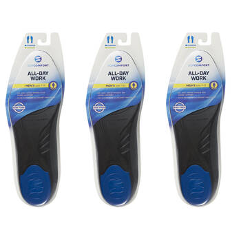 3PK Sof Comfort Work Cushion Foam Trim-to-Fit Insole Men's US7-13