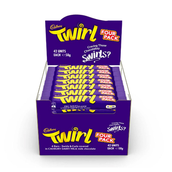 42pc Cadbury 58g Chocolate Twirl