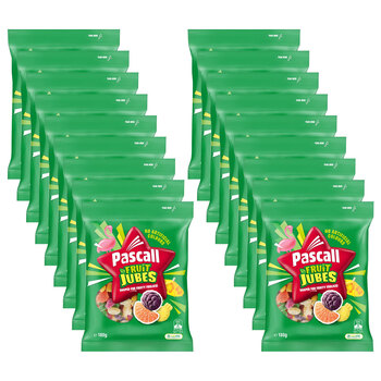 18pc Pascall Fruit Jubes 180g Sweets Confectionery