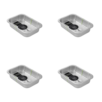 48pc Lemon & Lime Premium Smooth Wall Foil Tray 28x20cm - Silver