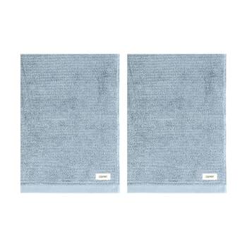 2PK Esprit 600GSM Porto Bathroom Ribbed Hand Towel 45x65cm Chambray Blue